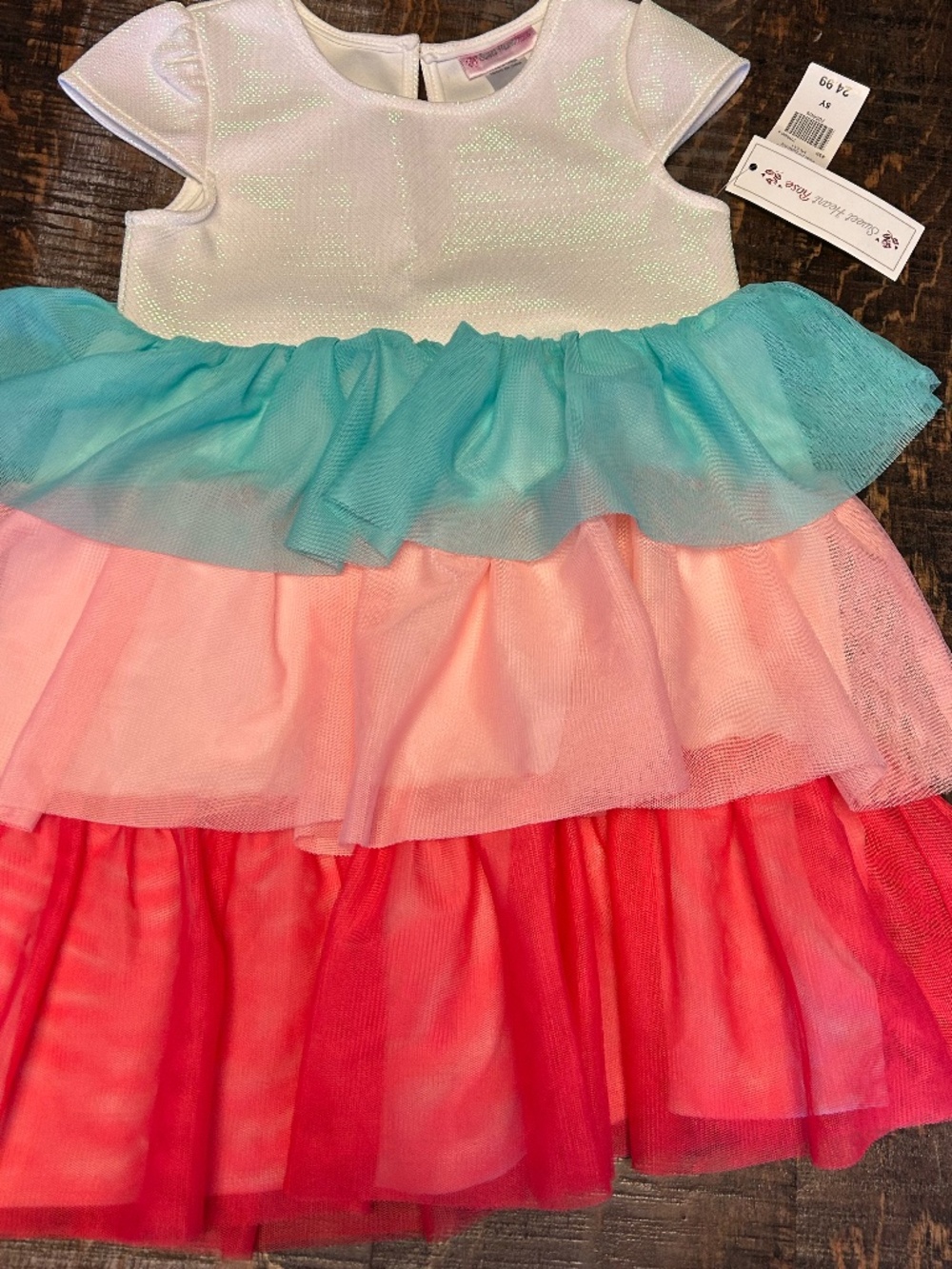 NWT Beautiful Girls Size 5 Sweet Heart Rose Tutu Dress